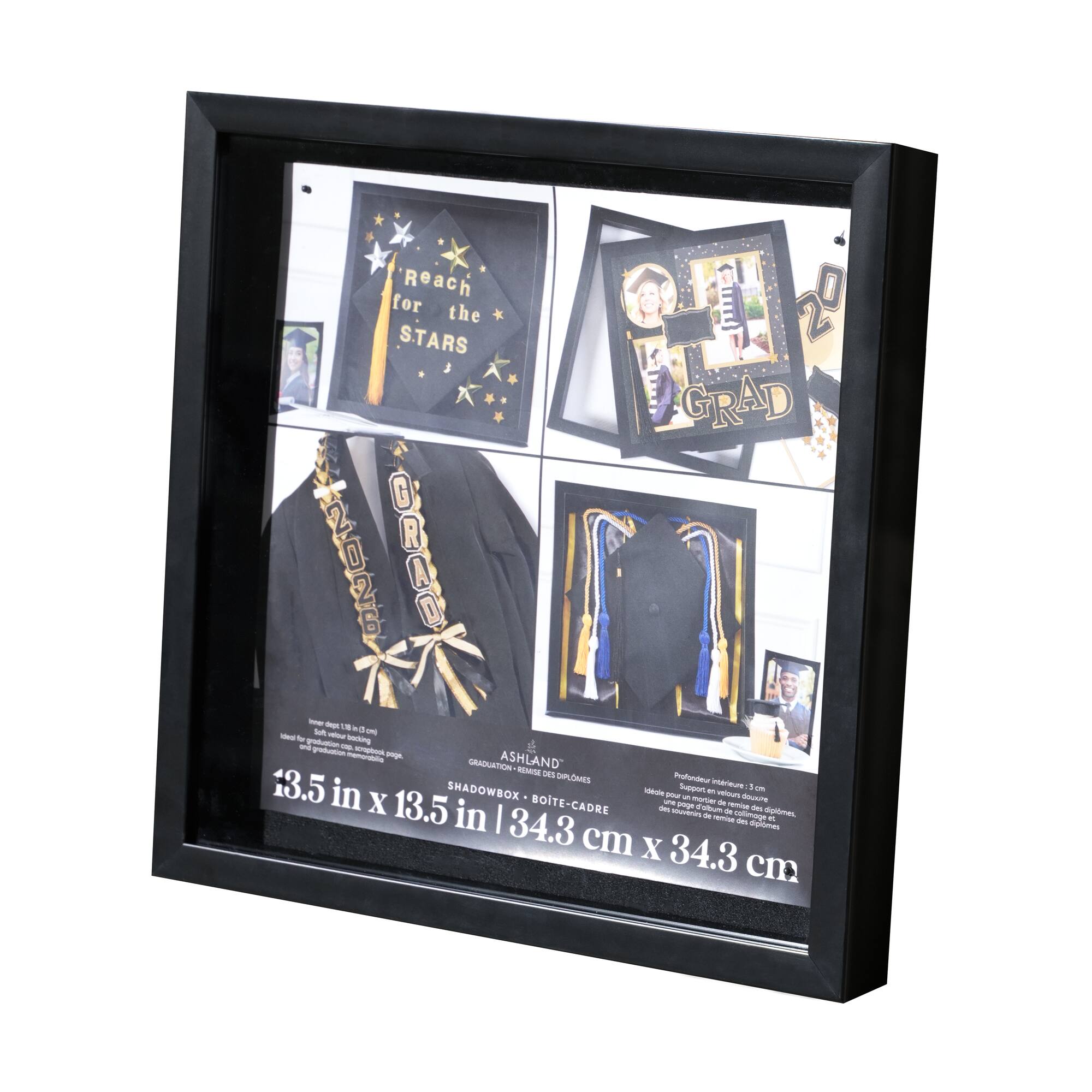 13.5" x 13.5" Black Shadowbox, Graduation by Ashland®